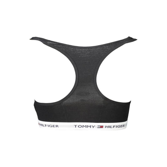 Tommy Hilfiger Black Cotton Women Sports Bra TO-2206-XS