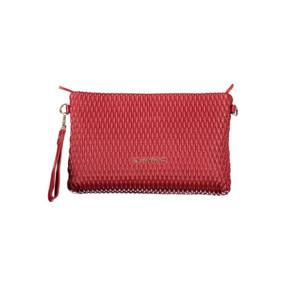 Mario Valentino Red Polyethylene Women Handbag with detachable sleeve and adjustable strap, featuring iconic logo and luxury design.