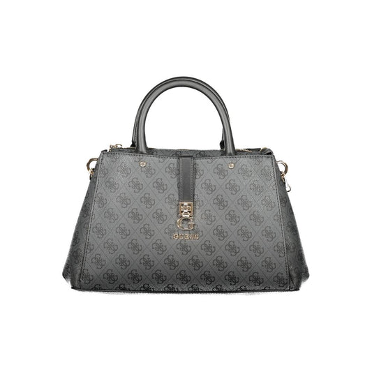 Elegant Guess Jeans Brown Polyethylene Women Handbag with dual handles and chain strap for versatile use.