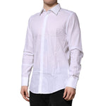 Dolce & Gabbana White MARTINI Cotton Men Dress Formal Shirt TSH906892-40