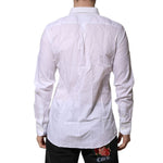Dolce & Gabbana White MARTINI Cotton Men Dress Formal Shirt TSH906892-40