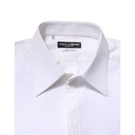 Dolce & Gabbana White GOLD Cotton Long Sleeves Formal Shirt TSH906903-42