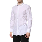Dolce & Gabbana White GOLD Cotton Long Sleeves Men Formal Shirt TSH906920-41