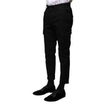 Dolce & Gabbana Black Cotton Formal Men Cropped Pants PAN75866-44