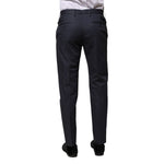 Dolce & Gabbana Dark Blue Cotton Formal Pants