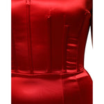 Dolce & Gabbana Red Acetate Sleeveless Sheath Midi Dress DR81727-40