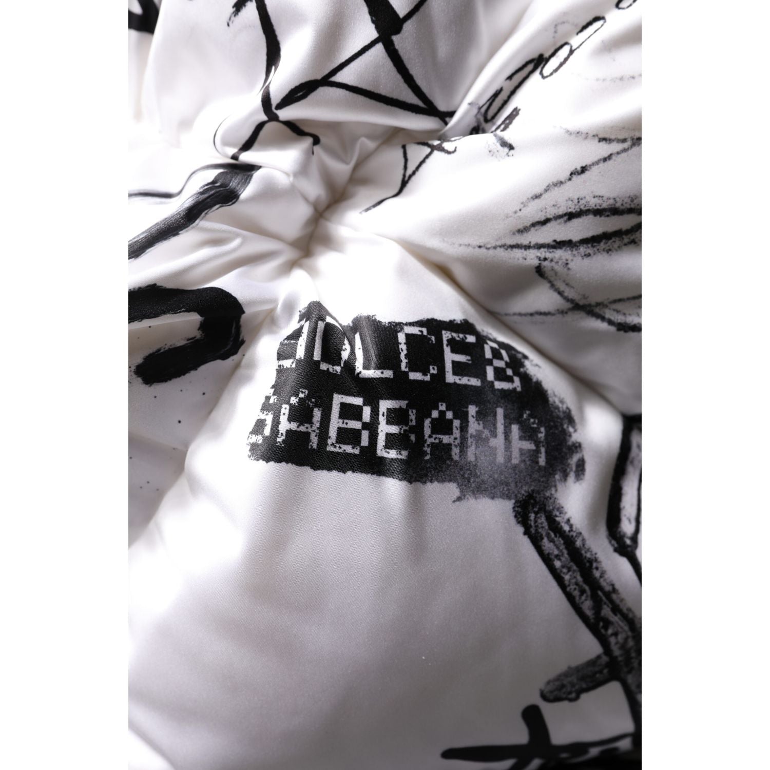 Dolce & Gabbana White Polyester Printed Hood Quilted Hat