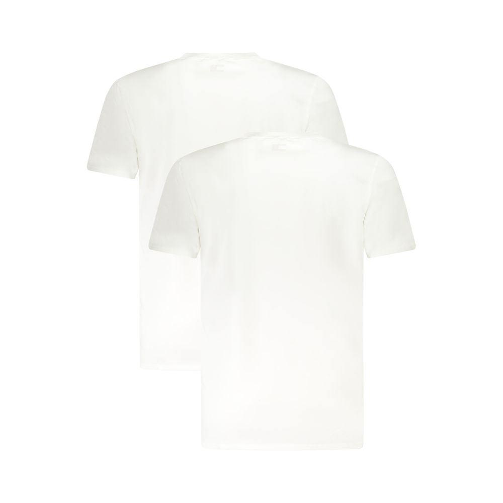 Tommy Hilfiger White Cotton Men Underwear Shirt with iconic logo and comfortable fit for modern styling.