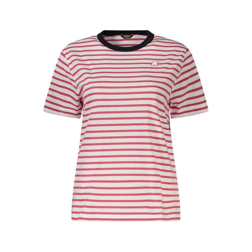 K-WAY Pink Cotton Women T-Shirt KW-38674-L