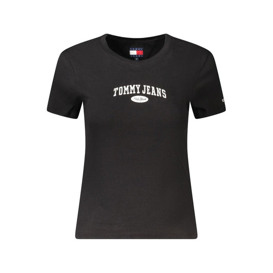 Tommy Hilfiger Black Cotton Tops & T-Shirt TO-36131-S