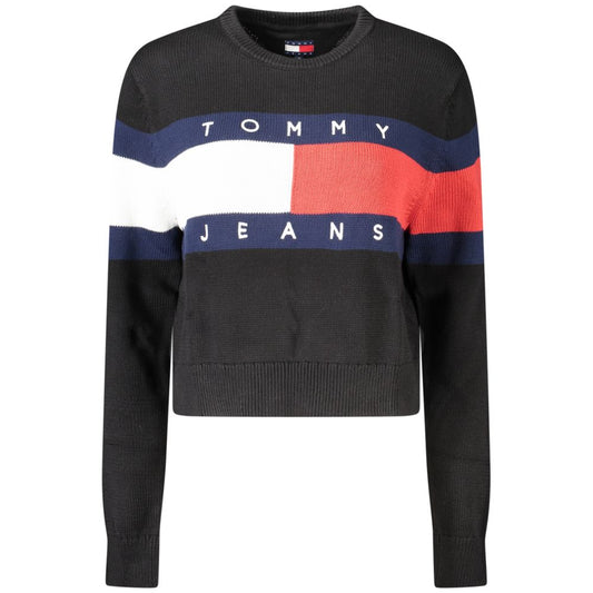 Tommy Hilfiger Black Cotton Women Sweater TO-36244-S