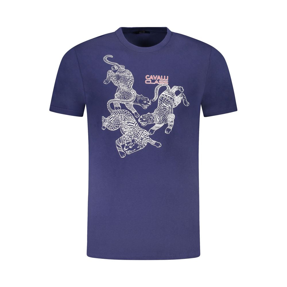 Cavalli Class Blue Cotton T-Shirt