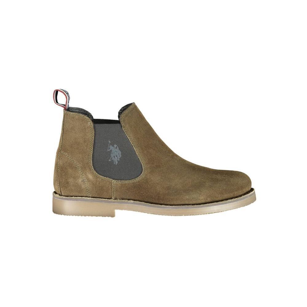 U.S. POLO ASSN. Green Leather Men Ankle Boot US-37293-EU41/US8