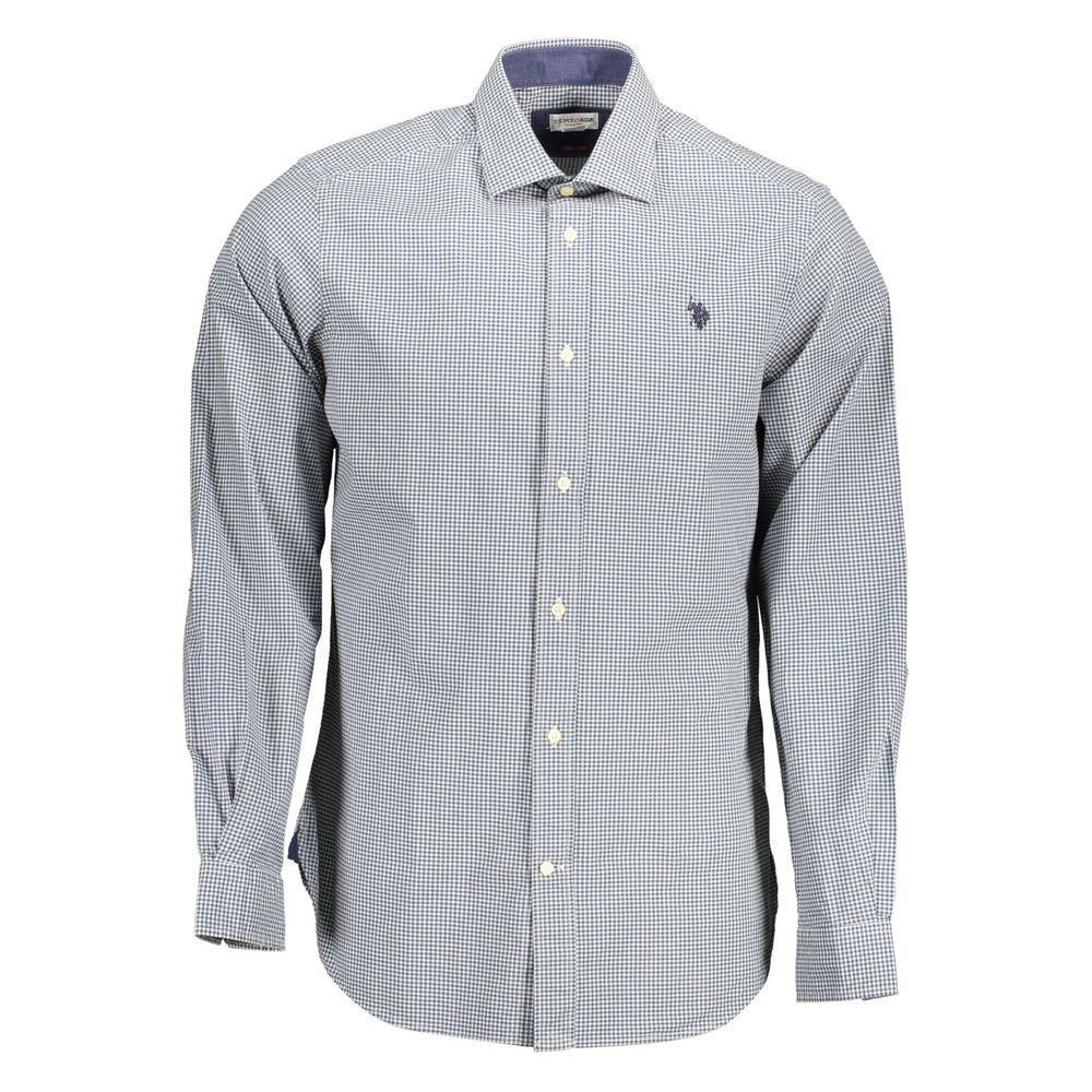 U.S. POLO ASSN. Light Blue Cotton Men Shirt US-16873-XL
