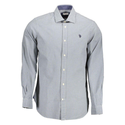 U.S. POLO ASSN. Light Blue Cotton Men Shirt US-16873-XL