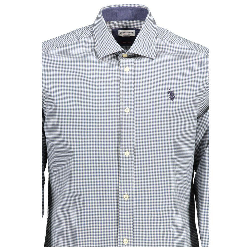 U.S. POLO ASSN. Light Blue Cotton Men Shirt US-16873-XL