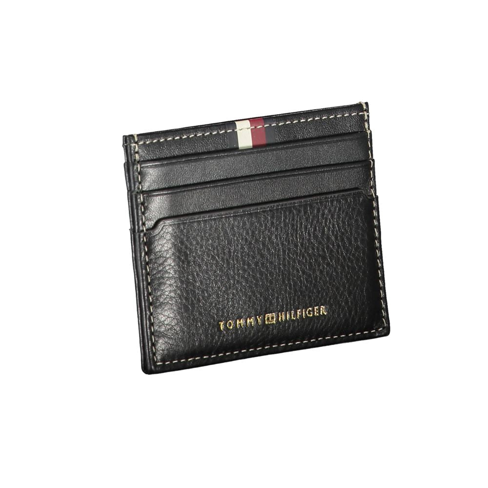 Tommy Hilfiger Black Leather Men Wallet TO-25987