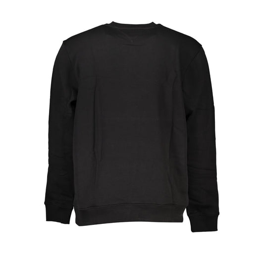 Tommy Hilfiger Sleek Black Cotton Crew Neck Sweatshirt TO-27378-S