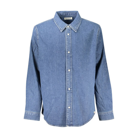 Calvin Klein Blue Cotton Men Shirt CA-32915-M