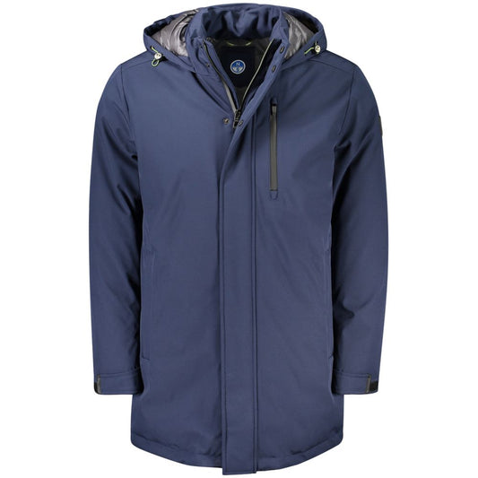 North Sails Blue Polyester Men Jacket NO-32946-XL