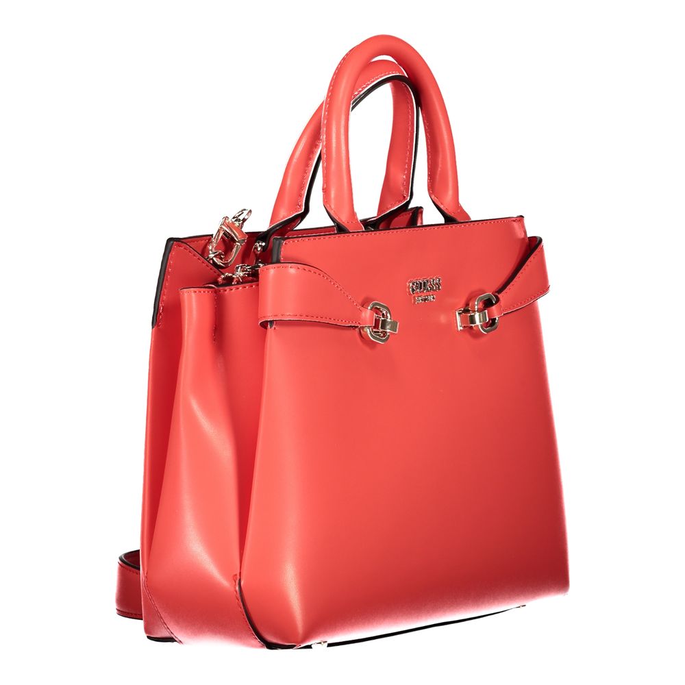 Stylish Guess Jeans Red Polyethylene Women Handbag with chic design and iconic logo, featuring multiple compartments for organization.