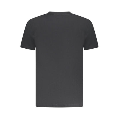 Back view of Armata Di Mare Black Cotton Men T-Shirt in premium cotton fabric.