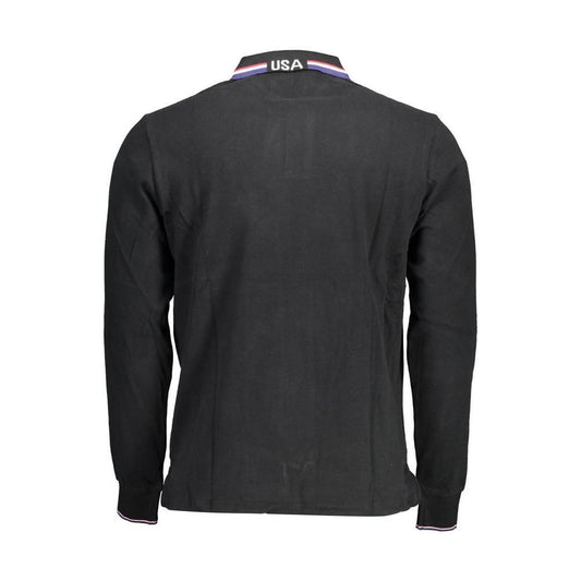 U.S. POLO ASSN. Black Cotton Men Polo Shirt US-16929-XL
