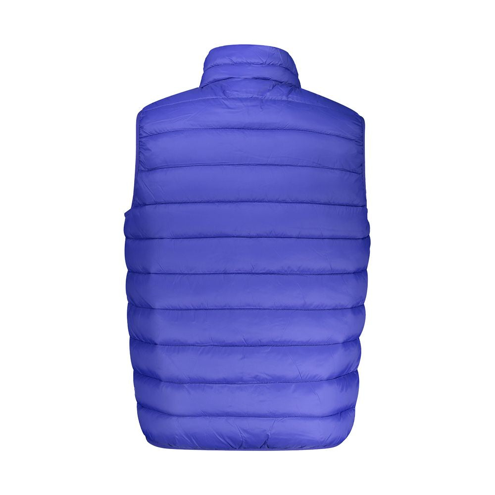 Back view of Norway 1963 Blue Polyamide Men Jacket, showcasing its sleek design and modern urban style.