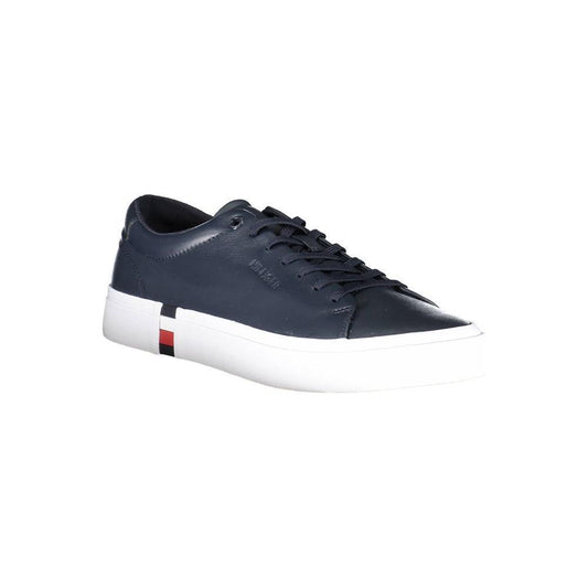 Tommy Hilfiger Blue Leather Men Sneaker TO-20176-EU40/US7