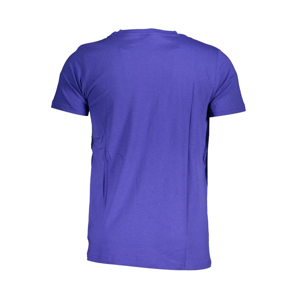Back view of Norway 1963 Blue Cotton Men T-Shirt showcasing its bold blue color and comfortable crew neck design.