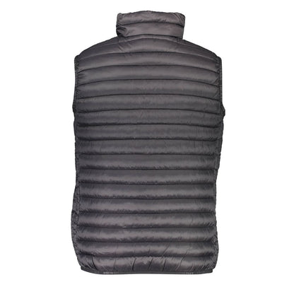 Back view of North Sails Black Polyamide Men Jacket showcasing sleek design.