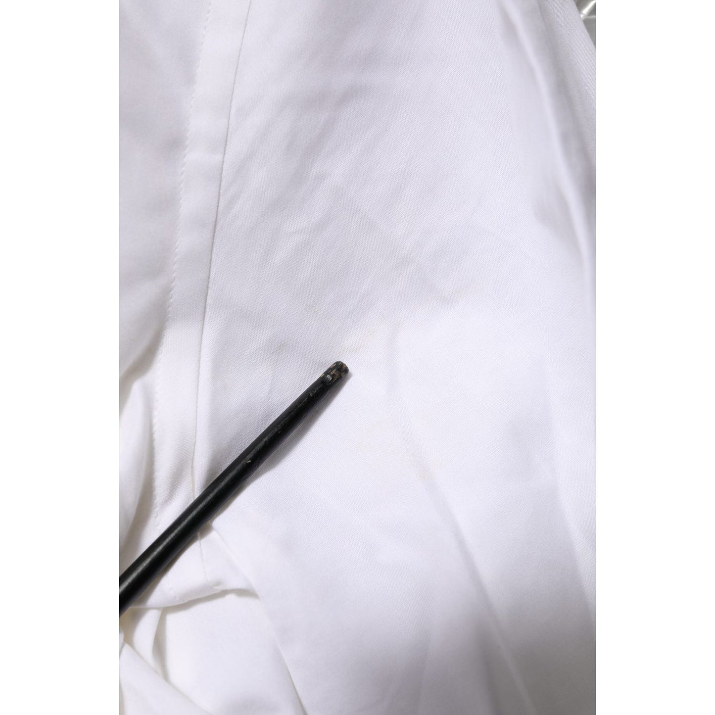 Dolce & Gabbana White Cotton GOLD Long Sleeves Dress Shirt TSH906805-37