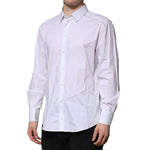 Dolce & Gabbana White Cotton GOLD Long Sleeves Dress Shirt TSH906923-38