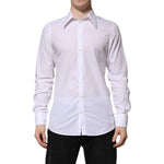 Dolce & Gabbana White Cotton Long Sleeves Dress Shirt TSH906925-40