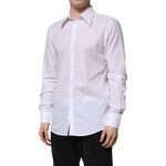 Dolce & Gabbana White Cotton Long Sleeves Dress Shirt TSH906925-40