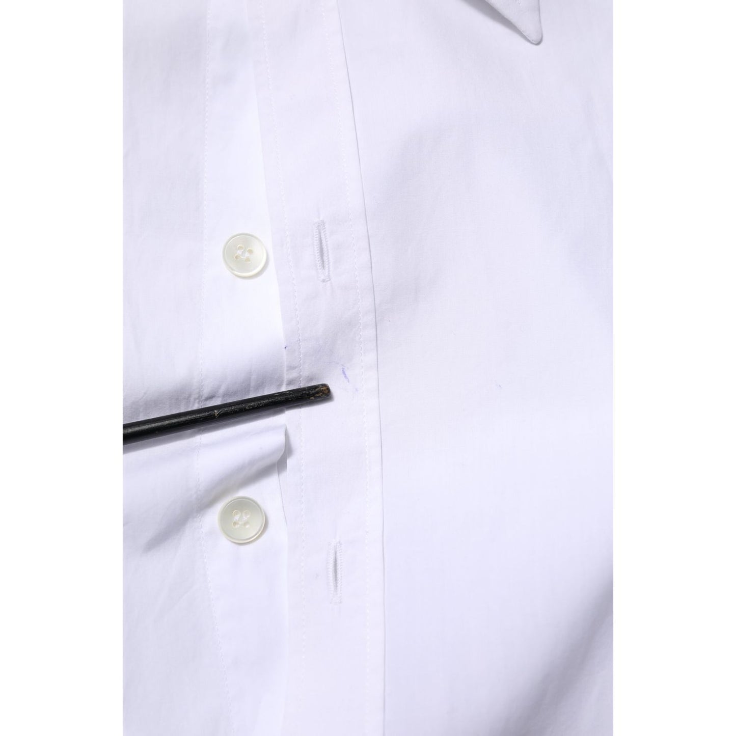 Dolce & Gabbana White Cotton Long Sleeves Dress Shirt