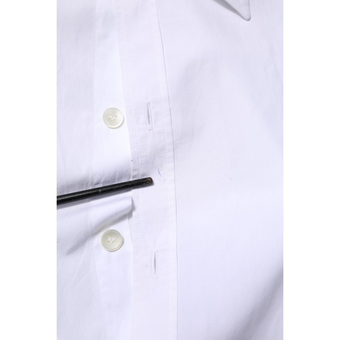 Dolce & Gabbana White Cotton Long Sleeves Dress Shirt TSH906925-40