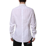 Dolce & Gabbana White Cotton GOLD Long Sleeves Dress Shirt TSH906934-43