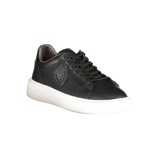 Blauer Black Leather Men Sneaker BL-35544-EU44/US11