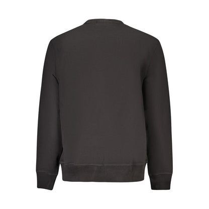 Back view of Calvin Klein Black Cotton Men Sweater showing sleek design and premium fabric.