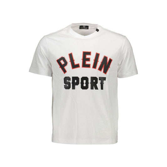 Plein Sport White Cotton Men T-Shirt PL-9607-S