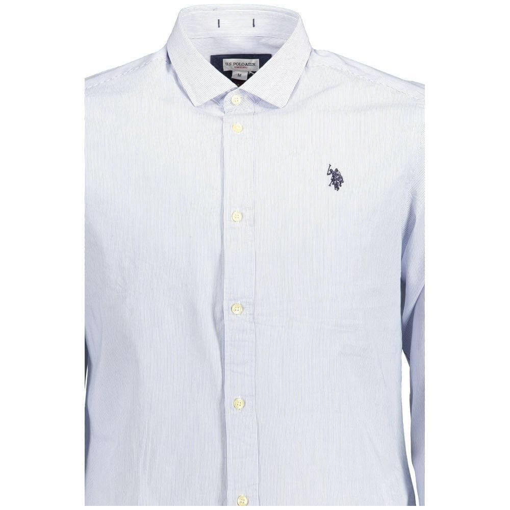 U.S. POLO ASSN. Light Blue Cotton Men Shirt US-16871-XXL