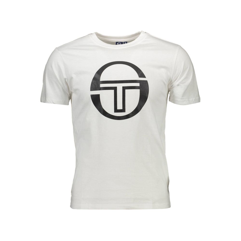 Sergio Tacchini White Cotton Men T-Shirt
