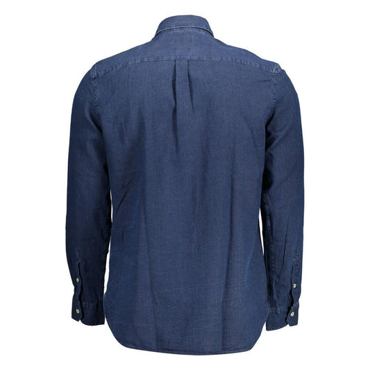 U.S. POLO ASSN. Blue Cotton Men Shirt US-16879-XXL