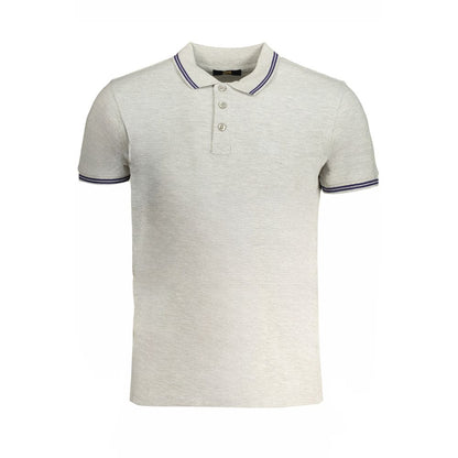 Cavalli Class Brown Cotton Men Polo Shirt with short sleeves, premium cotton material, and iconic embroidery design.
