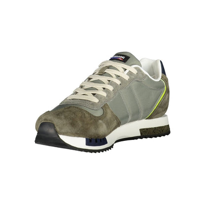 Blauer Green Polyester Mens Sneaker with contrasting details, versatile green shade, and removable footbed for comfort.
