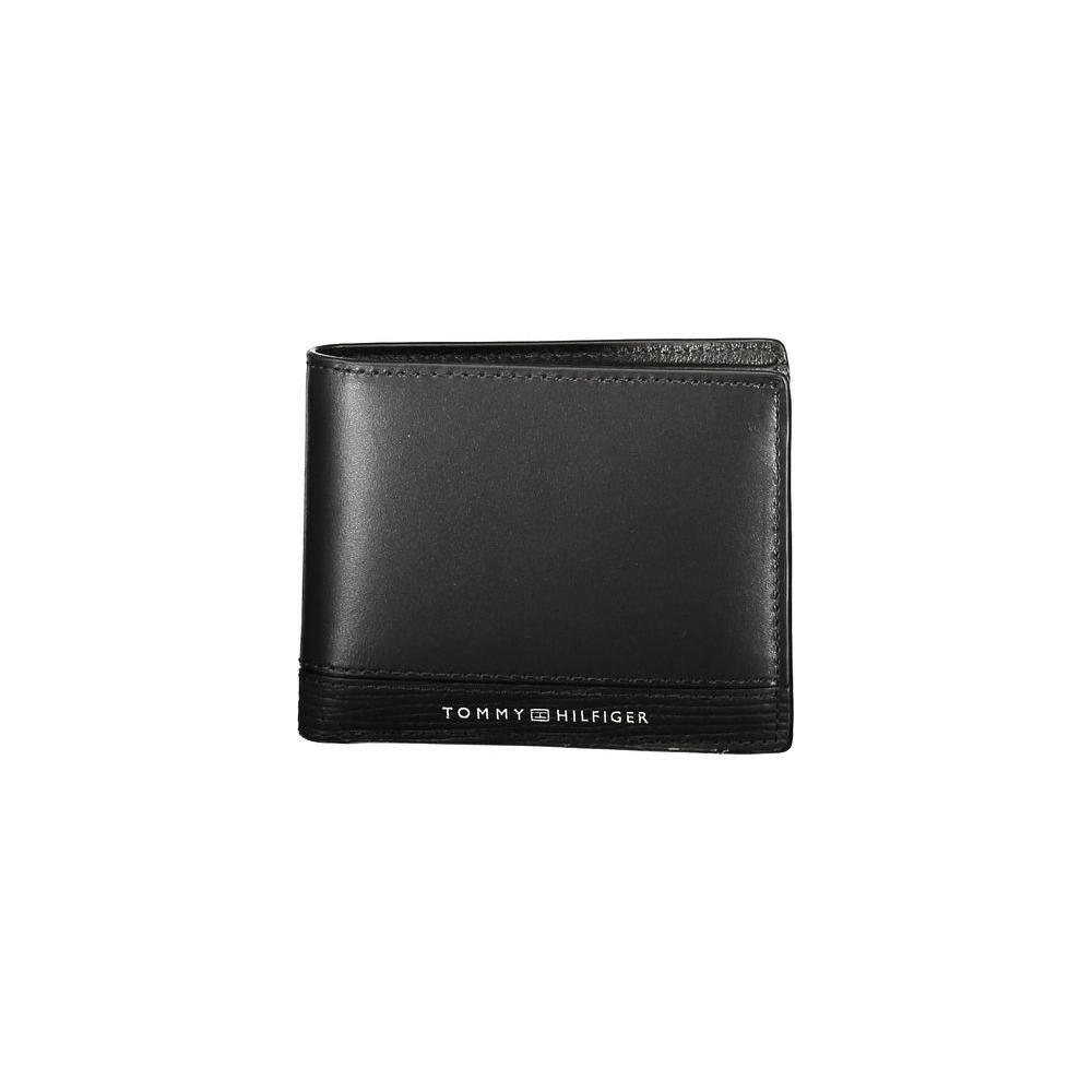 Tommy Hilfiger Black Leather Men Wallet TO-36336