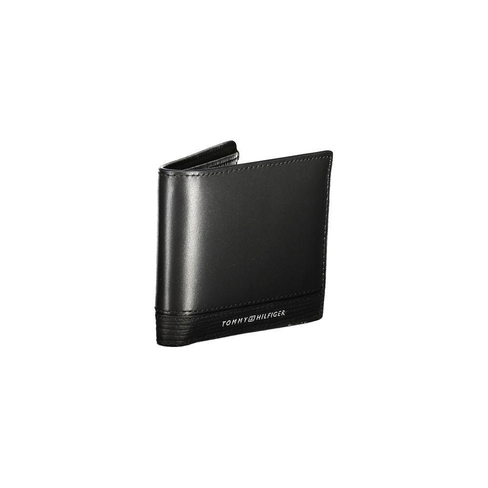 Tommy Hilfiger Black Leather Men Wallet TO-36336