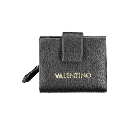 Mario Valentino Black Polyethylene Women Wallet with zip coin purse and card spaces