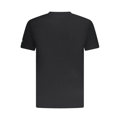Armata Di Mare Black Cotton Men T-Shirt featuring a classic crew neck and short sleeves, showcasing premium design and iconic logo.